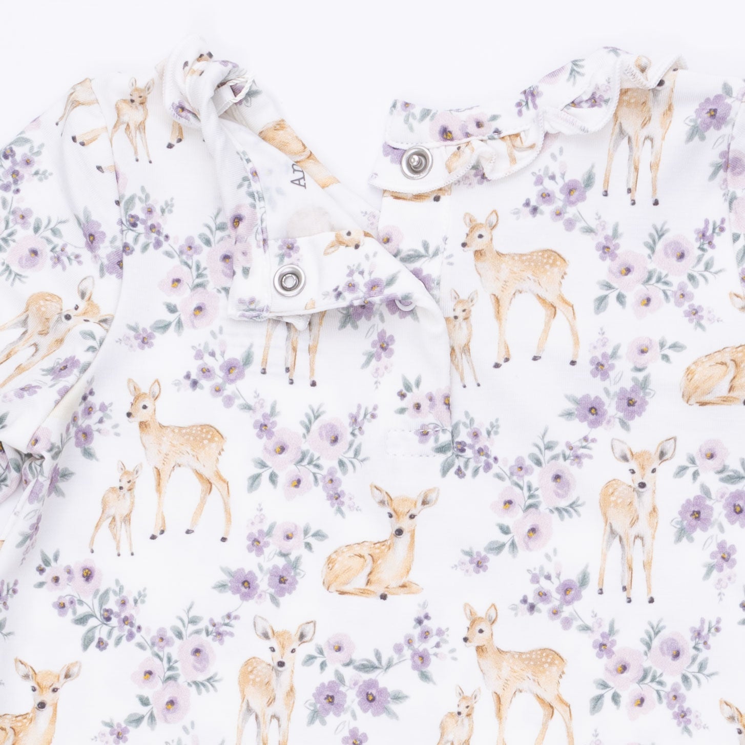 Floral Deer - Kimono Gown And Knot Headband