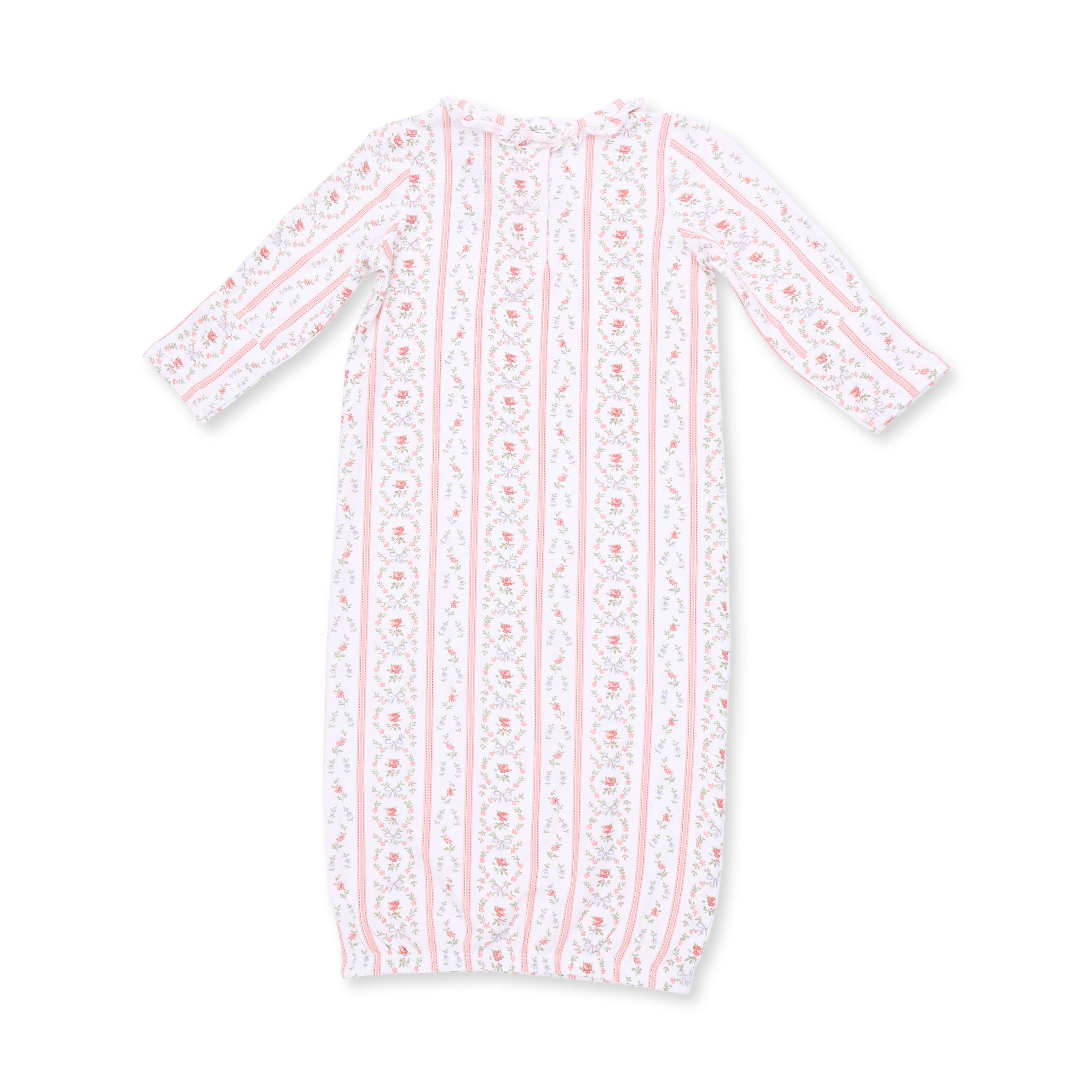Marnie Rosebud Stripe - Kimono Gown And Knotted Hat