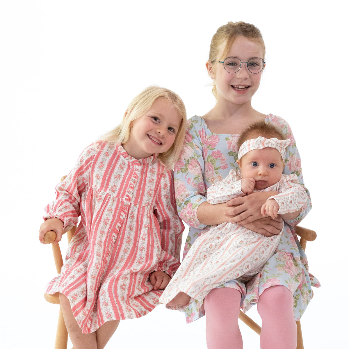 Suzie Floral Stripe - Romy Dress And Bloomer