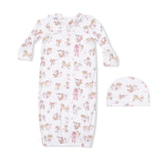 Cowgirl Nursery - Kimono Gown & Ruffle Knotted Hat