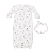 Flower Ducklings - Kimono Gown & Knot Headband