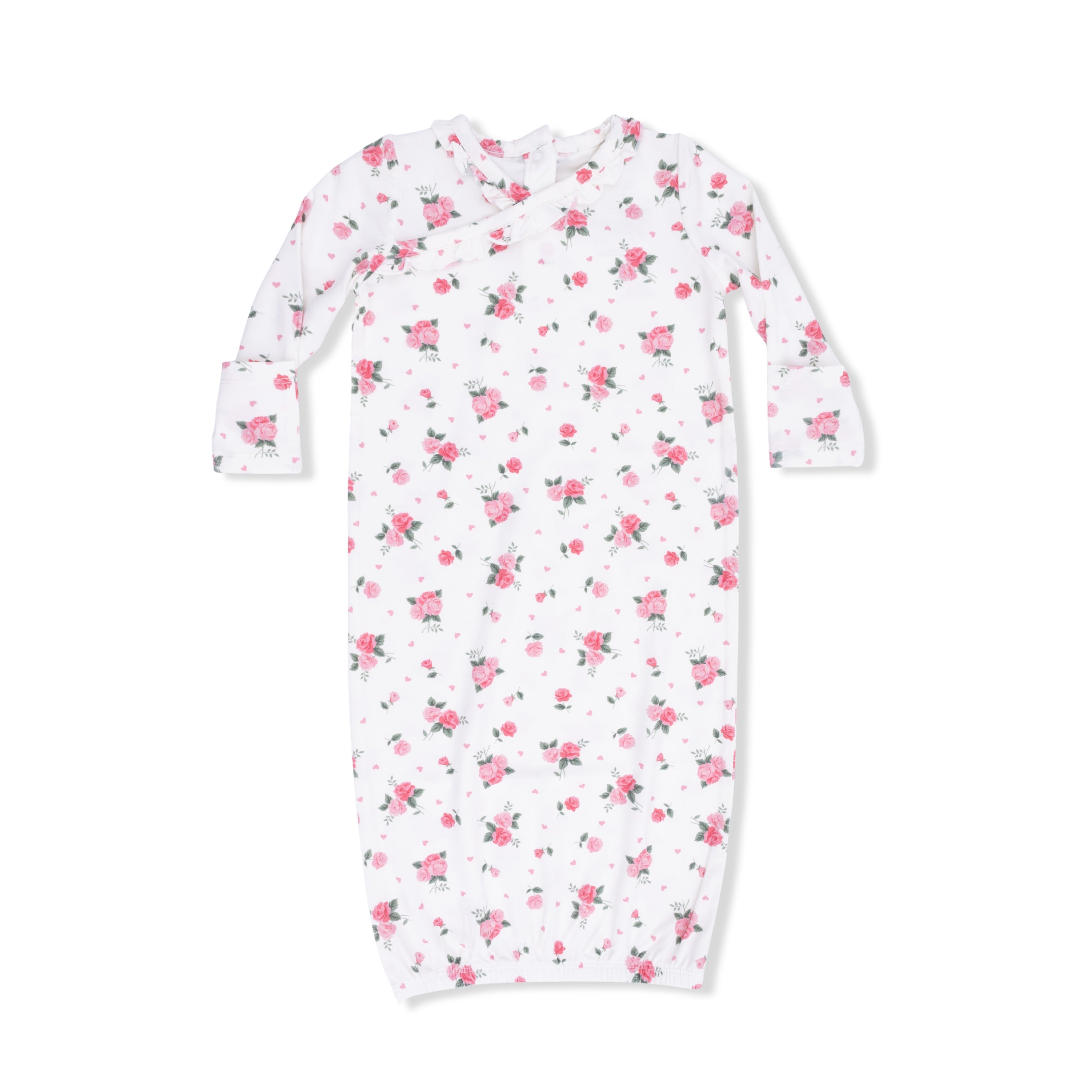 Pink Rosettes - Kimono Gown & Knot Headband