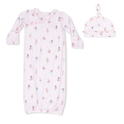 Petite Ballet  - Kimono Gown & Ruffle Knotted Hat