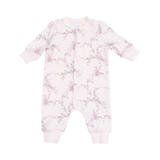 Baseball Collar Romper With Front Placket