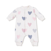 Baseball Collar Romper With Front Placket