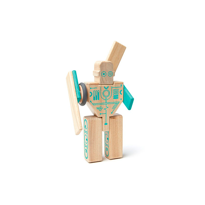 Magbot <br>magnetic Wooden Blocks <br>future Collection, 9 Pieces