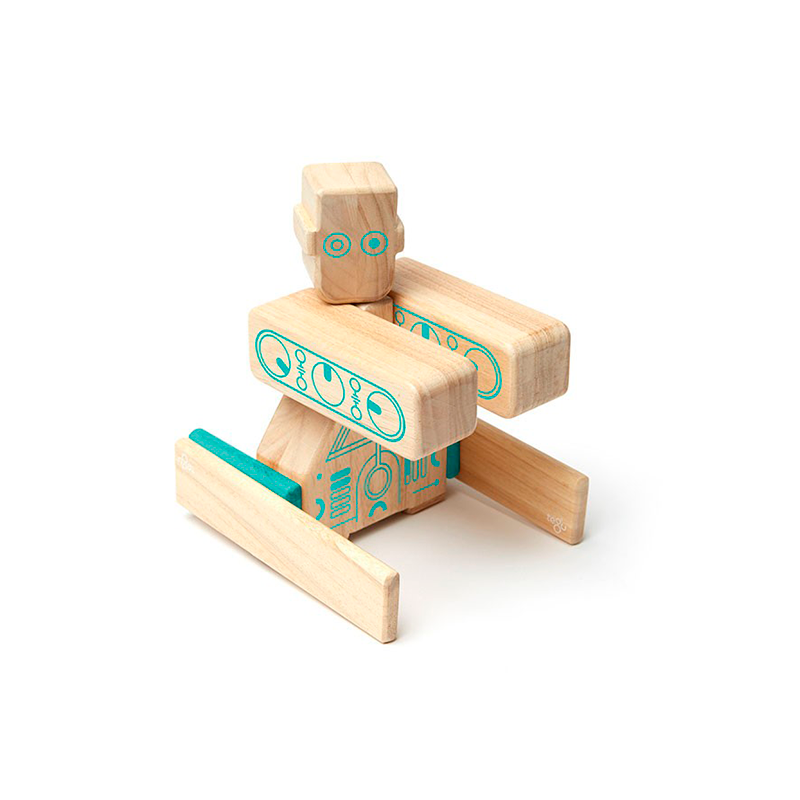 Magbot <br>magnetic Wooden Blocks <br>future Collection, 9 Pieces