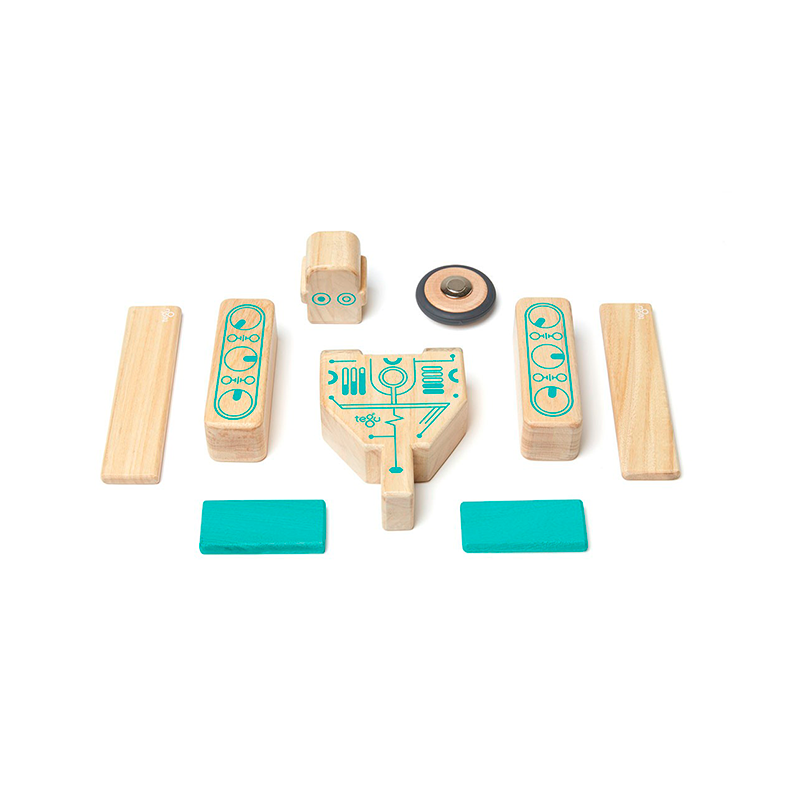 Magbot <br>magnetic Wooden Blocks <br>future Collection, 9 Pieces