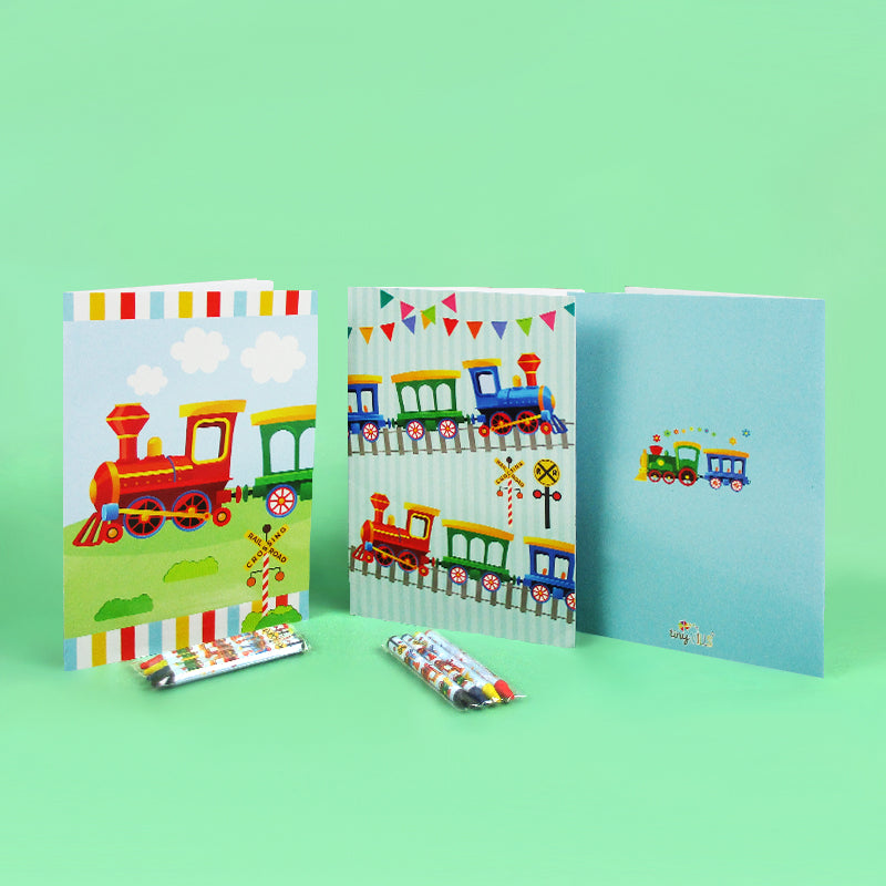 Train Coloring Books With Crayons Party Favors - Set Of 6 Or 12
