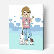 Little Friend – Paint By Numbers Kit | Artwille | 14x18 Inch Canvas