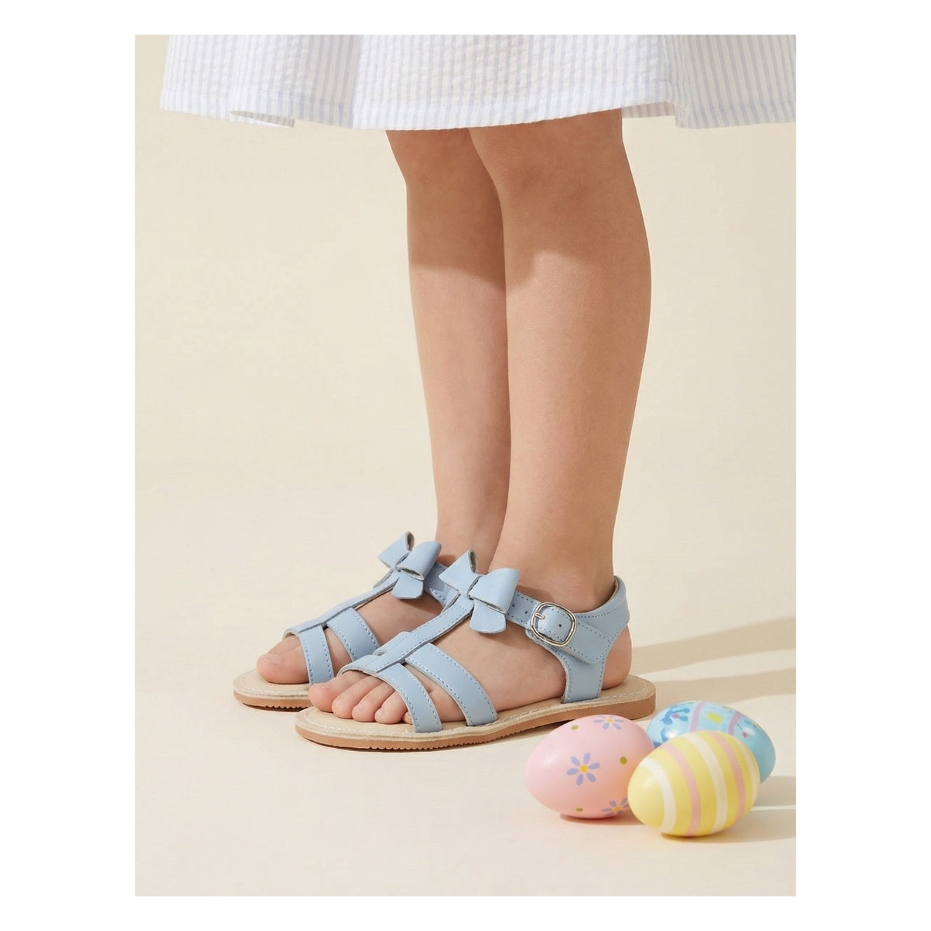 Janie T-strap Bow Sandal