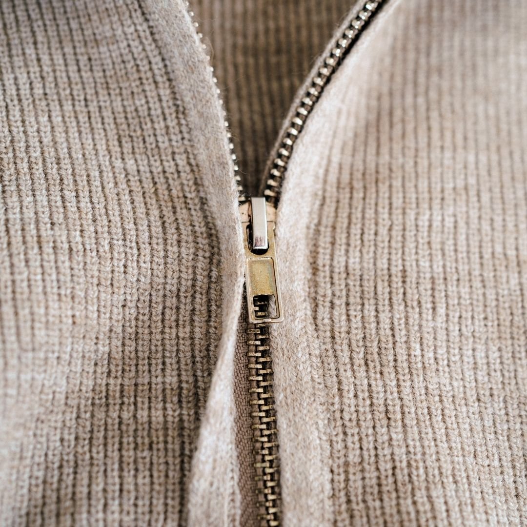 Quarter Zip Sweater Sand - Infant