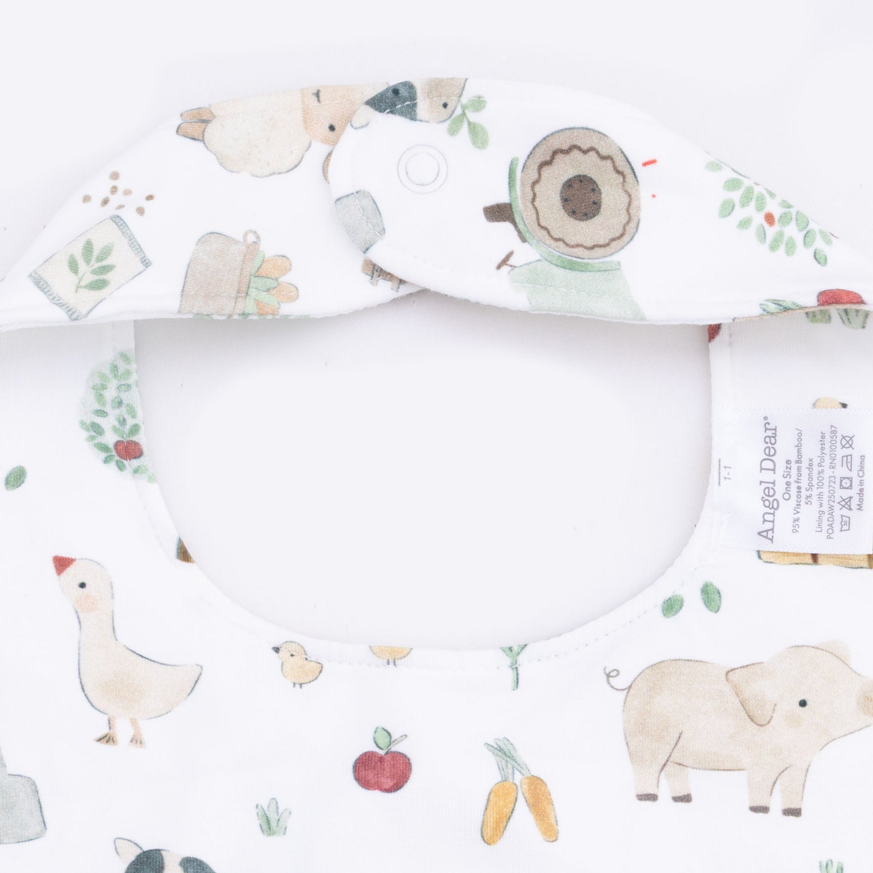 Cute Farm Animals Uni - 2 Way Zipper Footie, Swaddle  & Bandana Bib Set