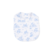 Puppy Toile Blue - Feeding Bib