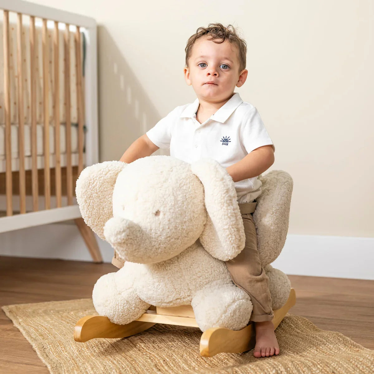 Nattou Rocking Toy Teddy Elephant - Beige