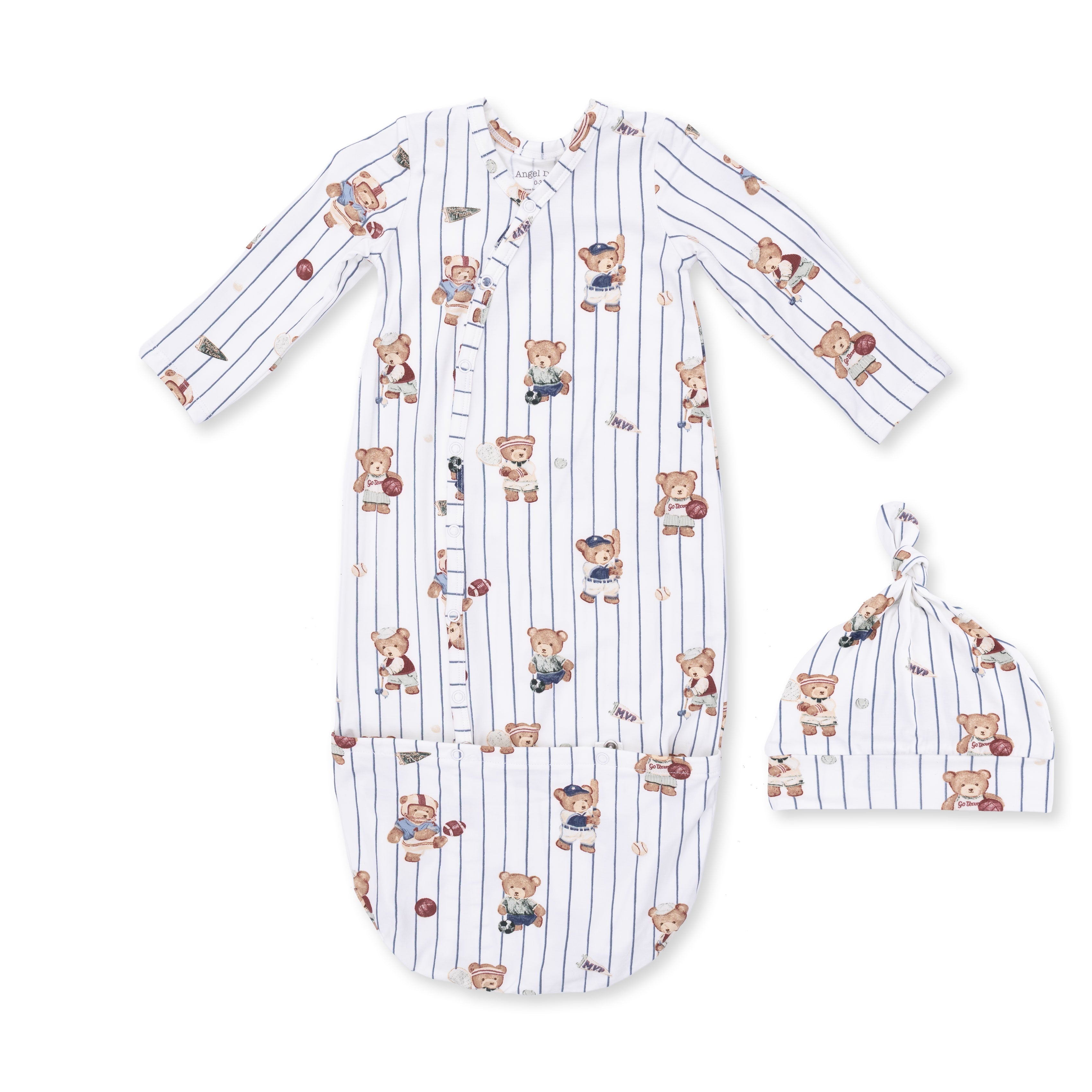Mixed Sports Bears - Bundle Gown And Knotted Hat