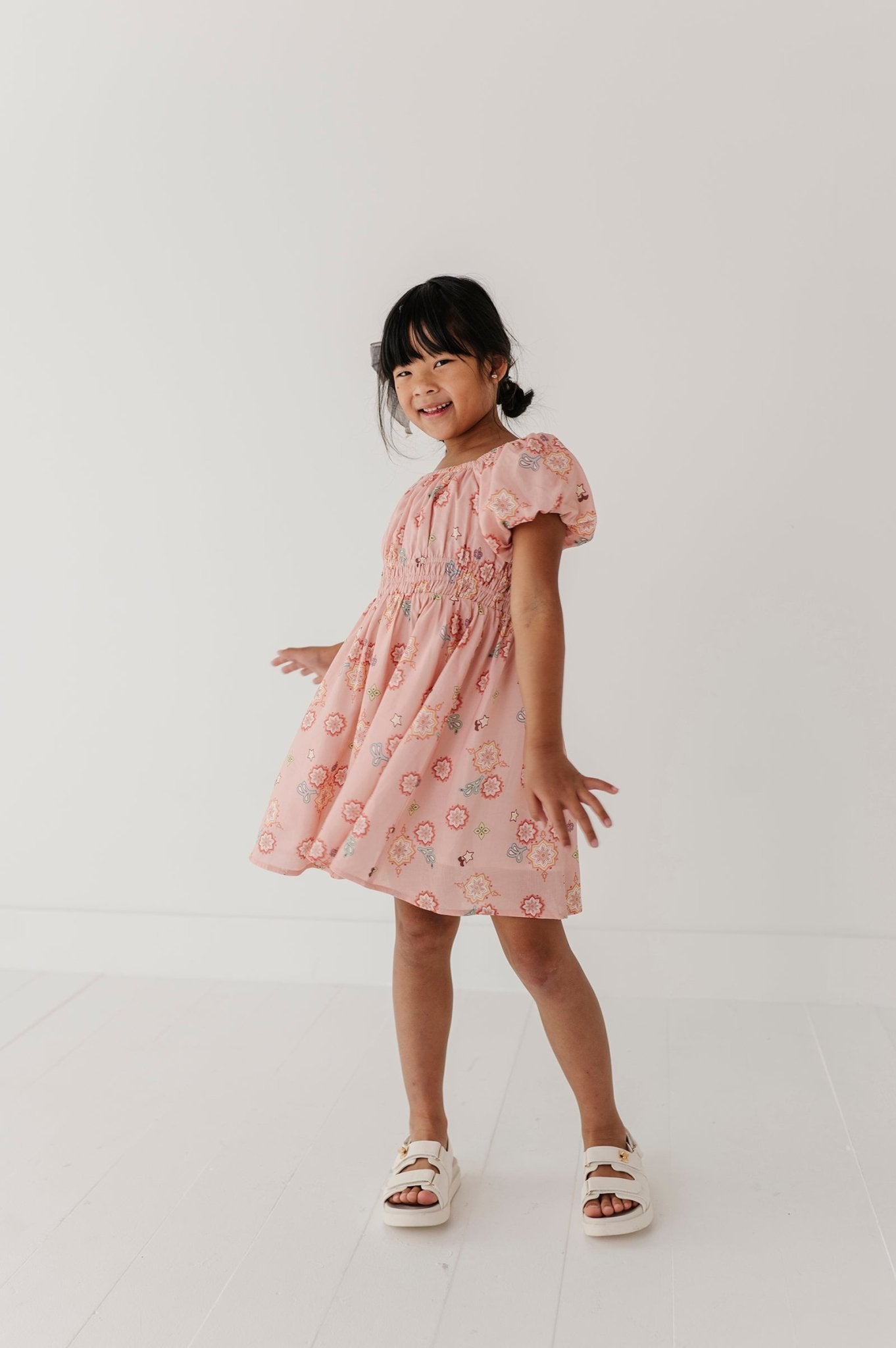 Peasant Bubble Sleeve Dress