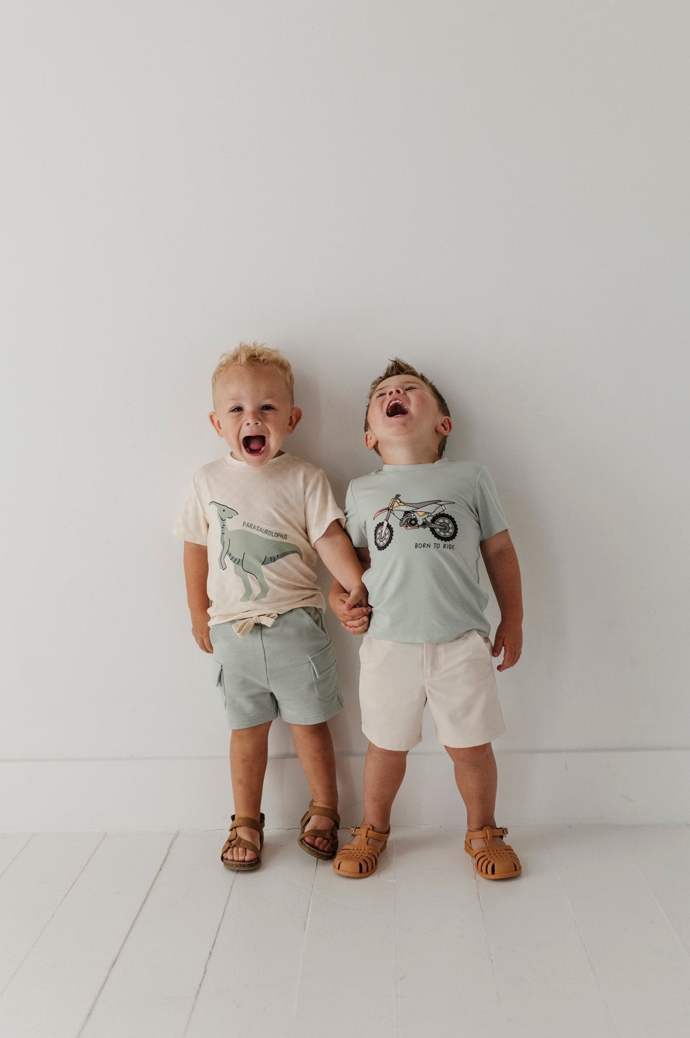 Boys Cargo Shorts In Aqua Grey