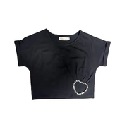 Tweenstyle By Stoopher - Rhinestone Heart Tee