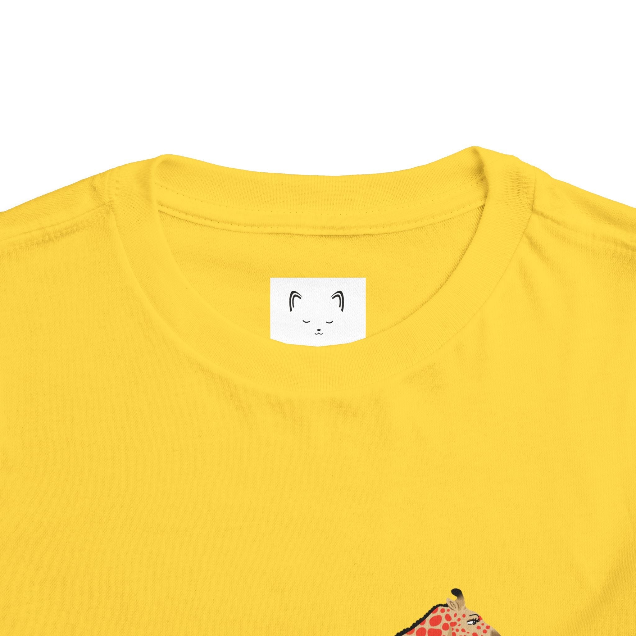 Rainbow On My Parade Giraffe Toddler Tee Shirt