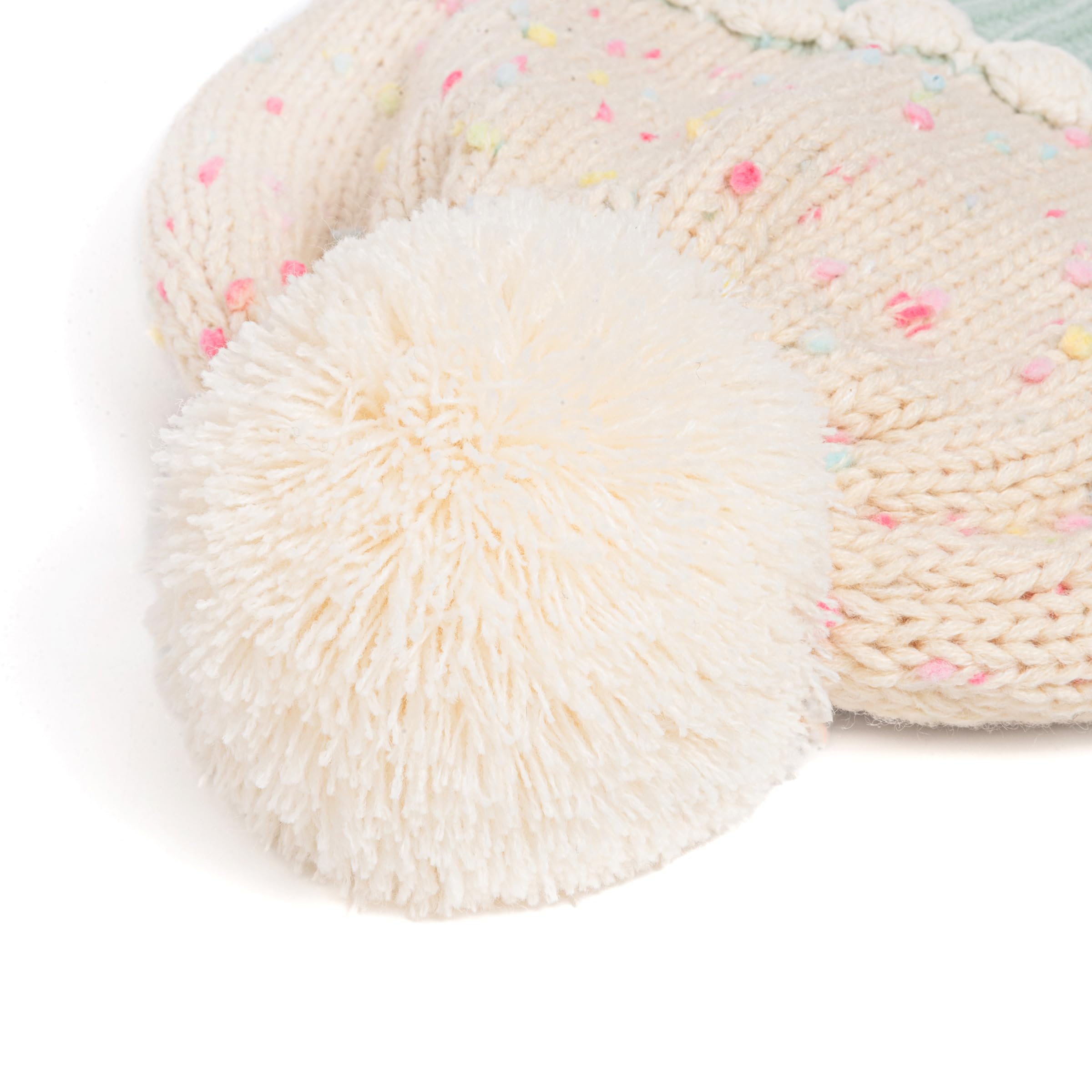 Cupcake Shaped Knit Beanie Hat 2-pc Set With Mittens, For Toddler, Girls 2-6 Y, Cute Novelty Design