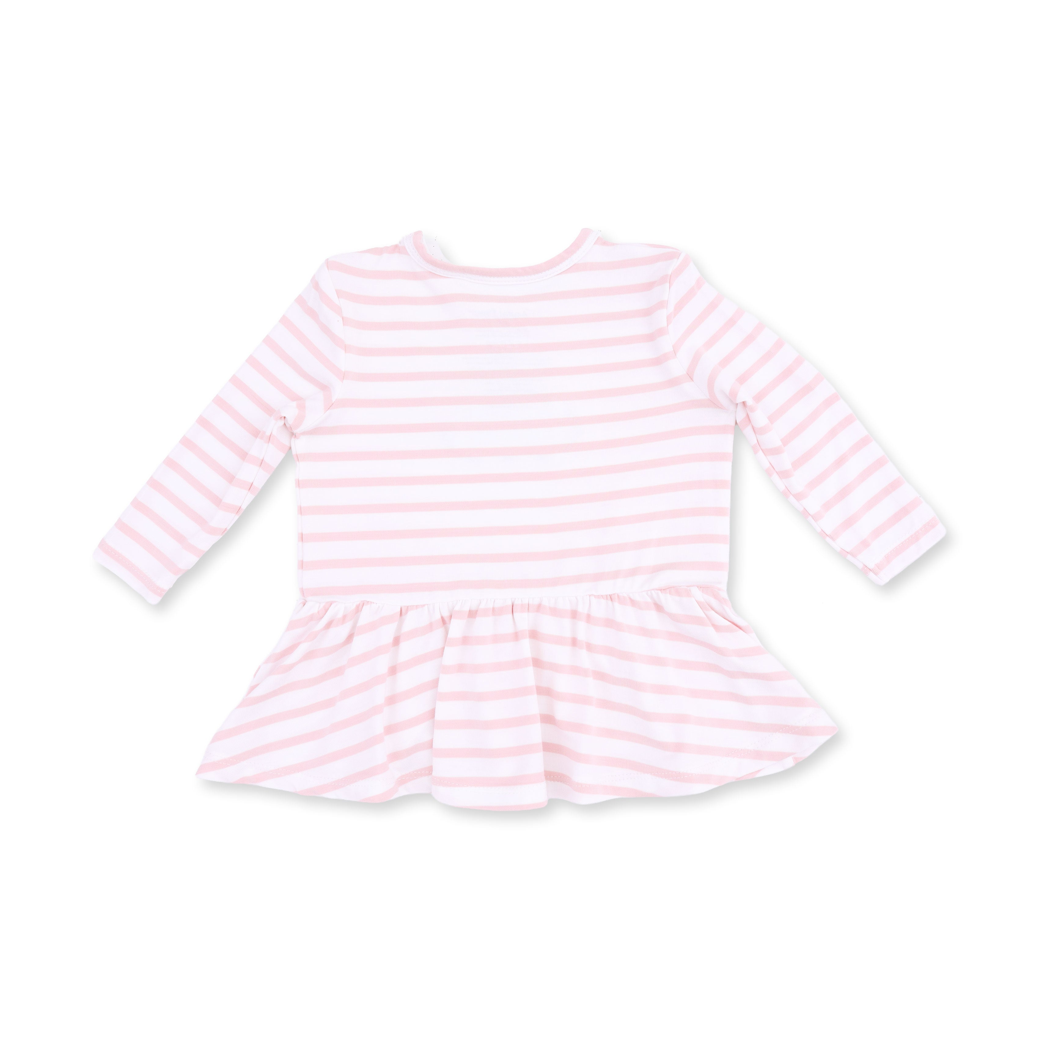 Football Dot And Stripe - Long Sleeve Peplum Top And Ruffle Bells