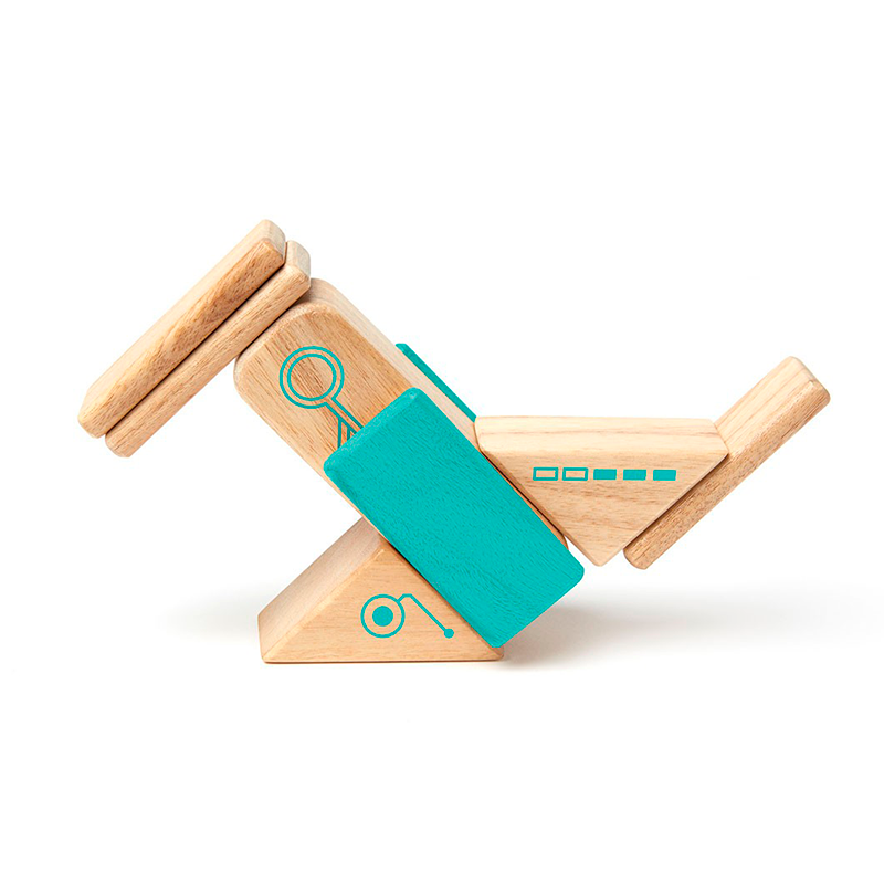 Robo <br>magnetic Wooden Blocks <br>future Collection, 8 Pieces