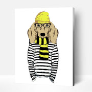 Stylish Dog – Paint By Numbers Kit | Artwille | 14x18 Inch Canvas