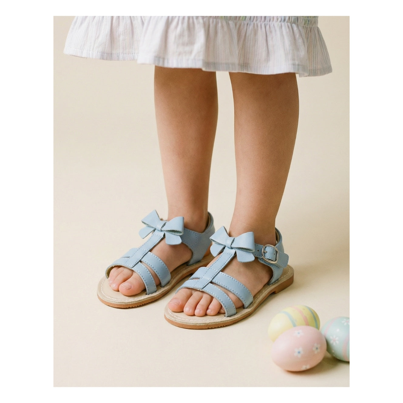 Janie T-strap Bow Sandal