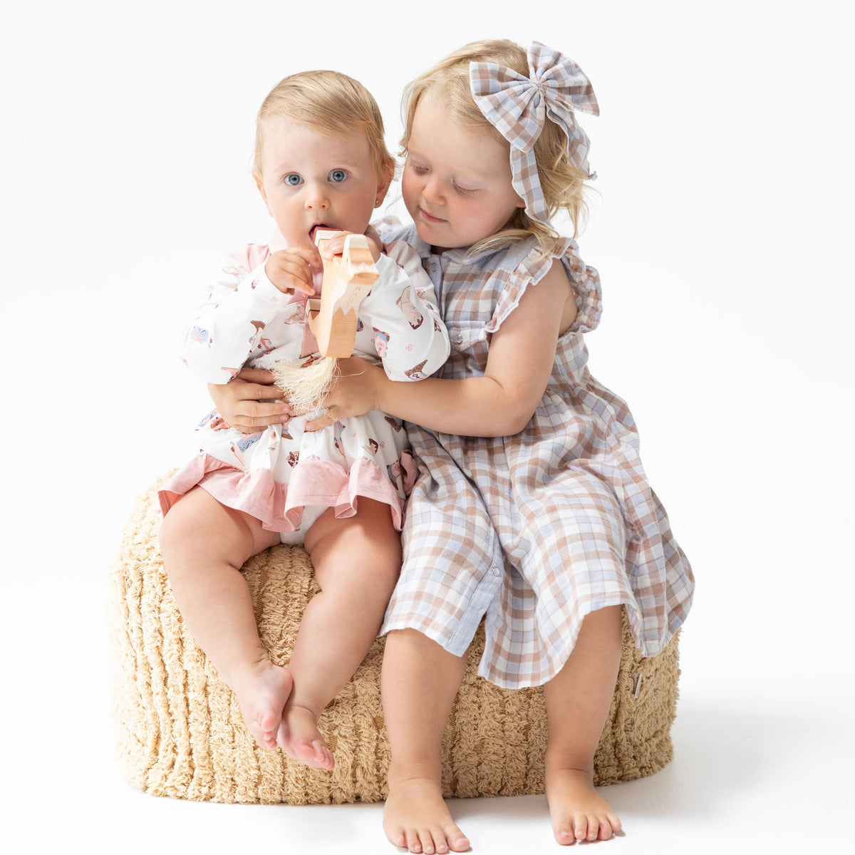 Western Plaid - Western Pearl Snap Dress And Bloomer