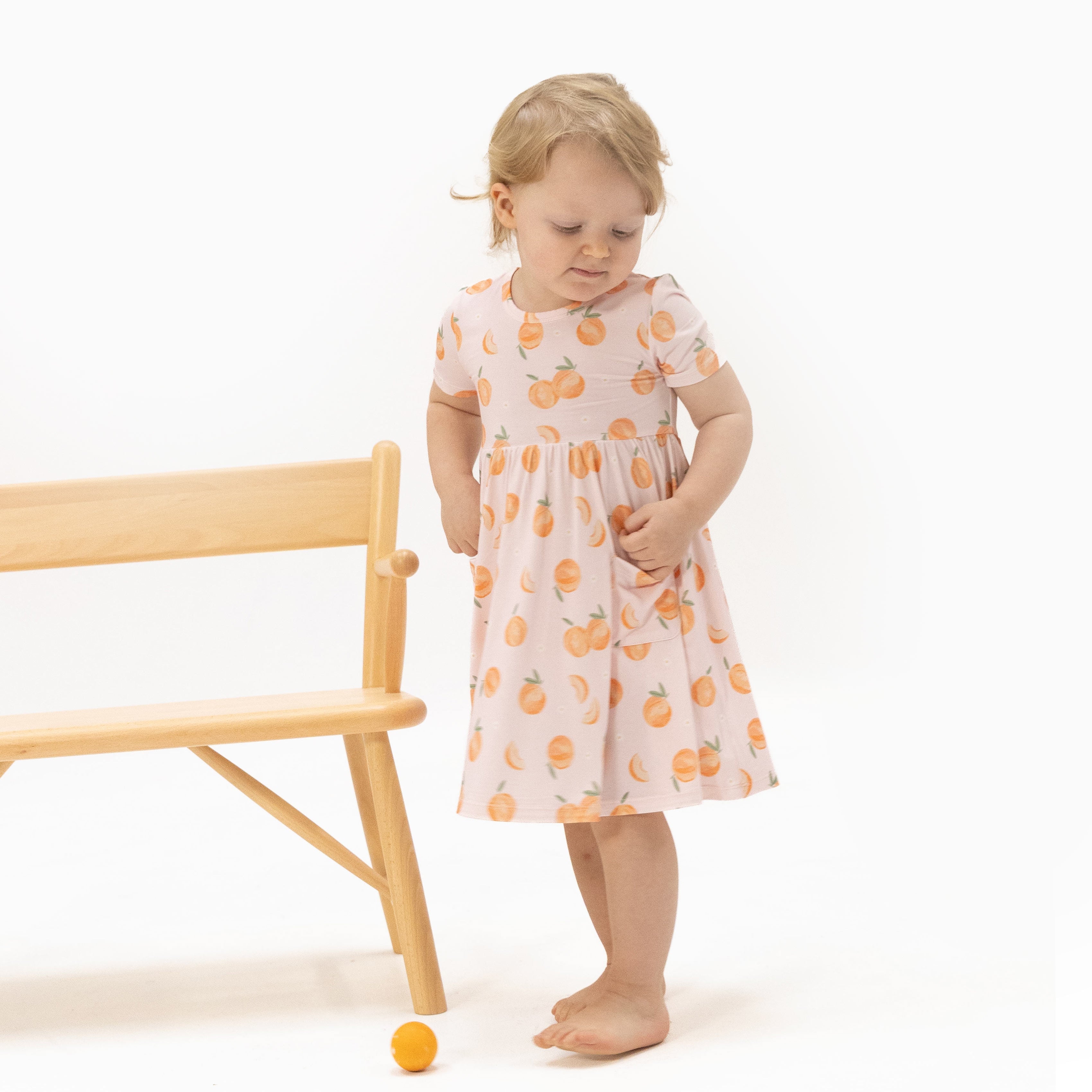 Sweet Peach - Twirly Dress With Cartwheel Short