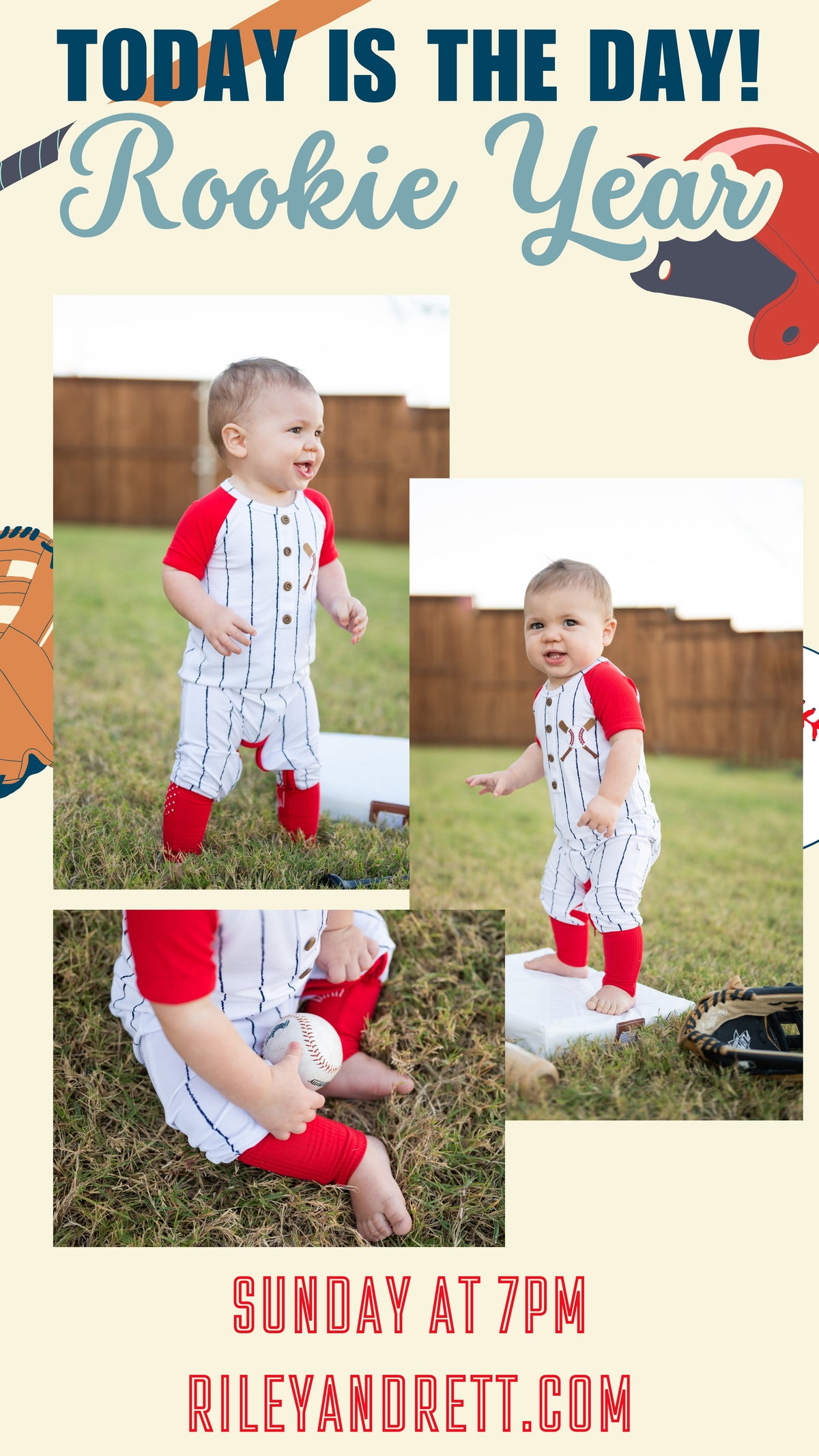 Everett's Rookie Year Romper