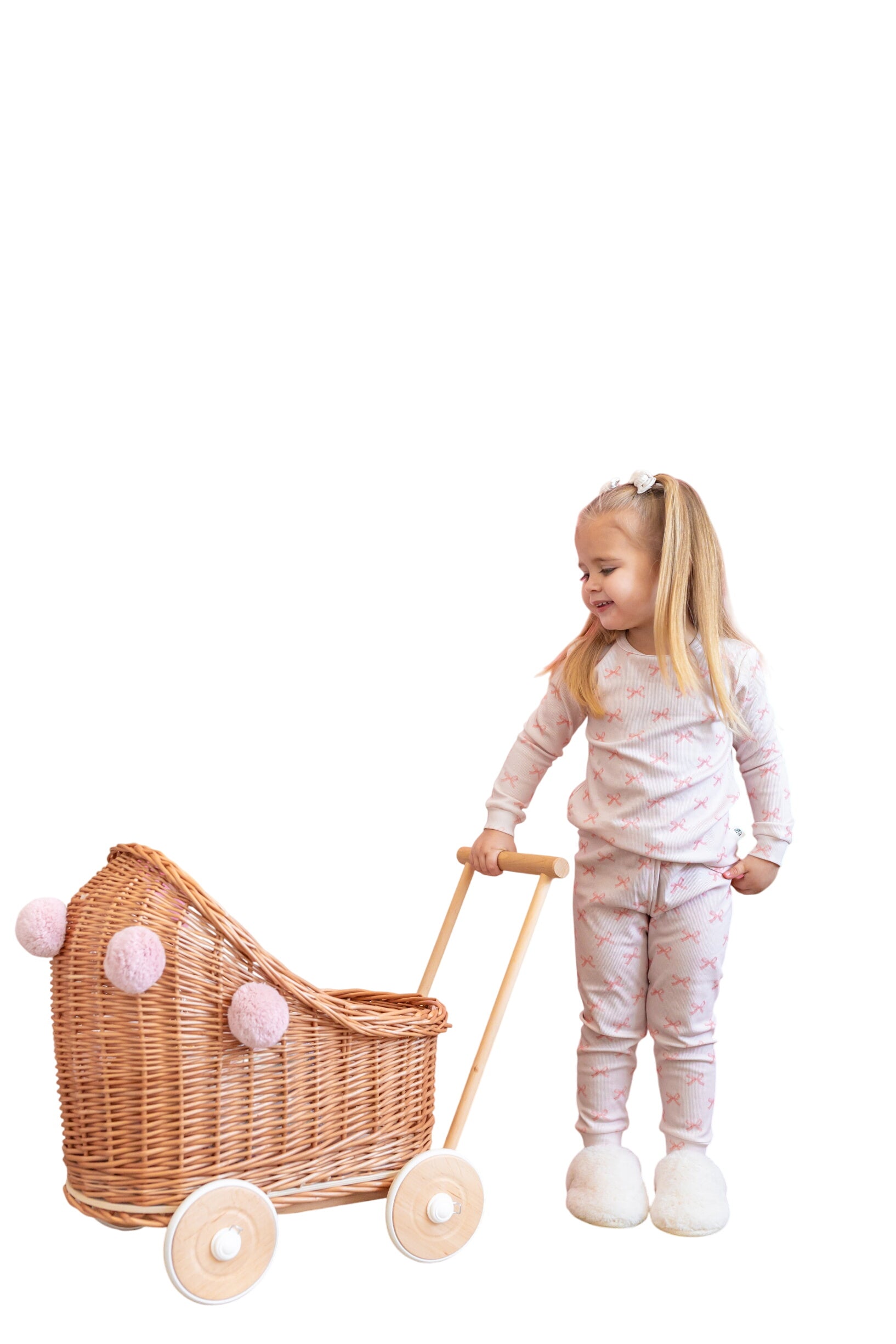 Blushing Bows 2pc Ribbed Bamboo Pajama Set