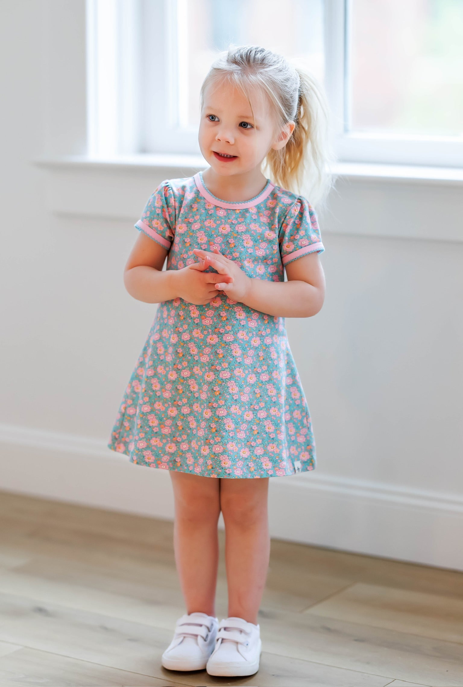 Summer Floral T-shirt Dress