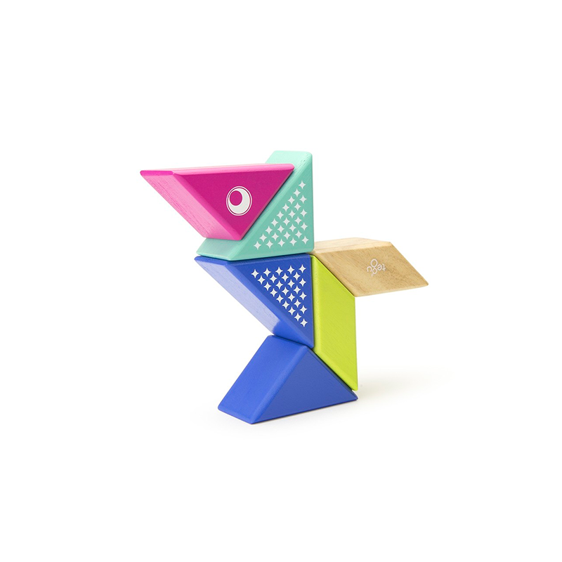 Travel Pals - Hummingbird <br>magnetic Wooden Blocks <br>6 Pieces