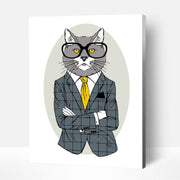 Fashion Cat – Paint By Numbers Kit | Artwille | 14x18 Inch Canvas