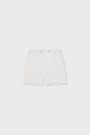 Cotton Sweat Short With Raw Hem