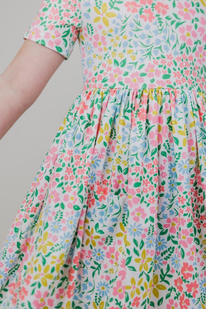 Daffodils S/s Pocket Twirl Dress