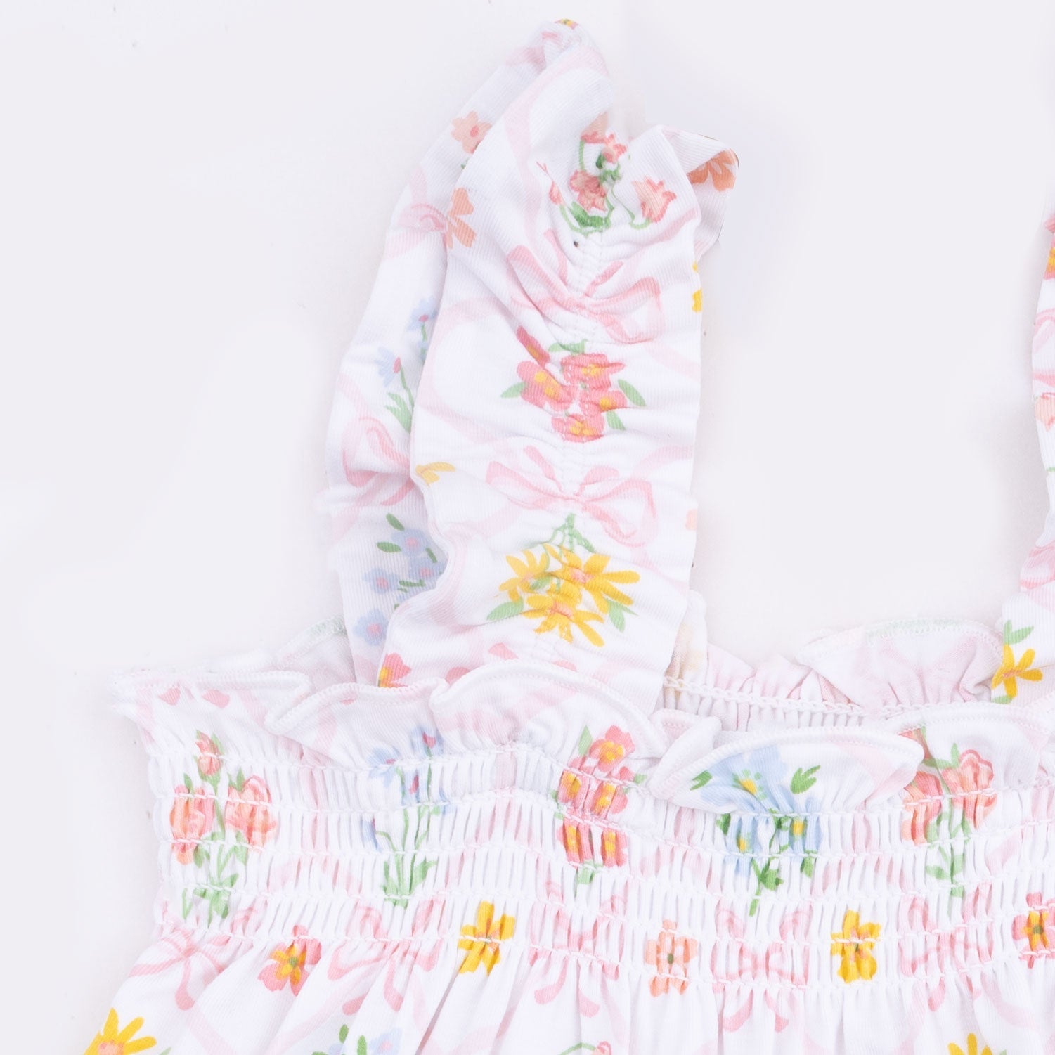 Spring Blooms Bow Trellis - Ruffly Strap Top And Bloomer