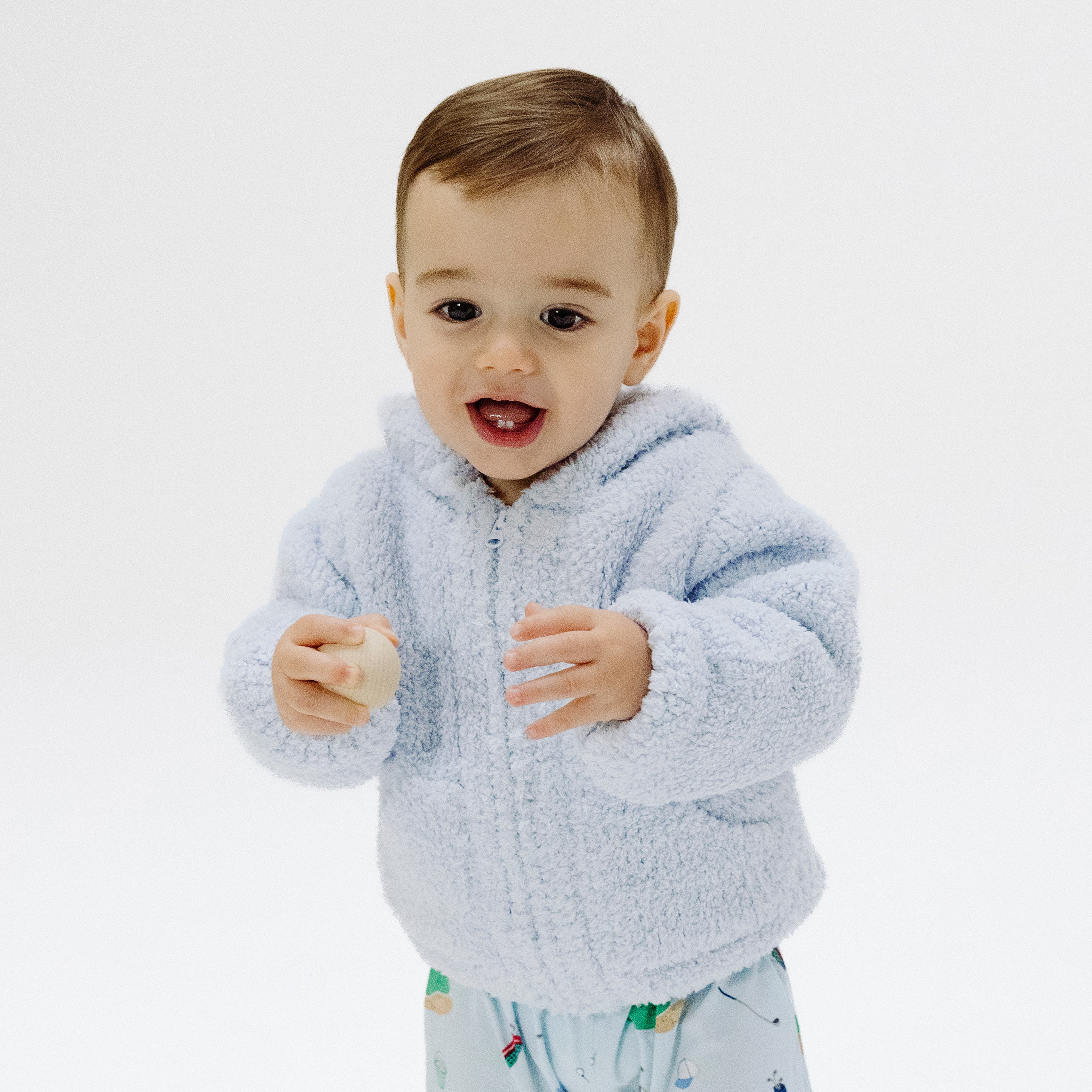 Chenille Hoodie - Light Blue
