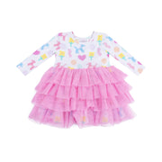 Twirly Long Sleeve Layered Tulle Dress