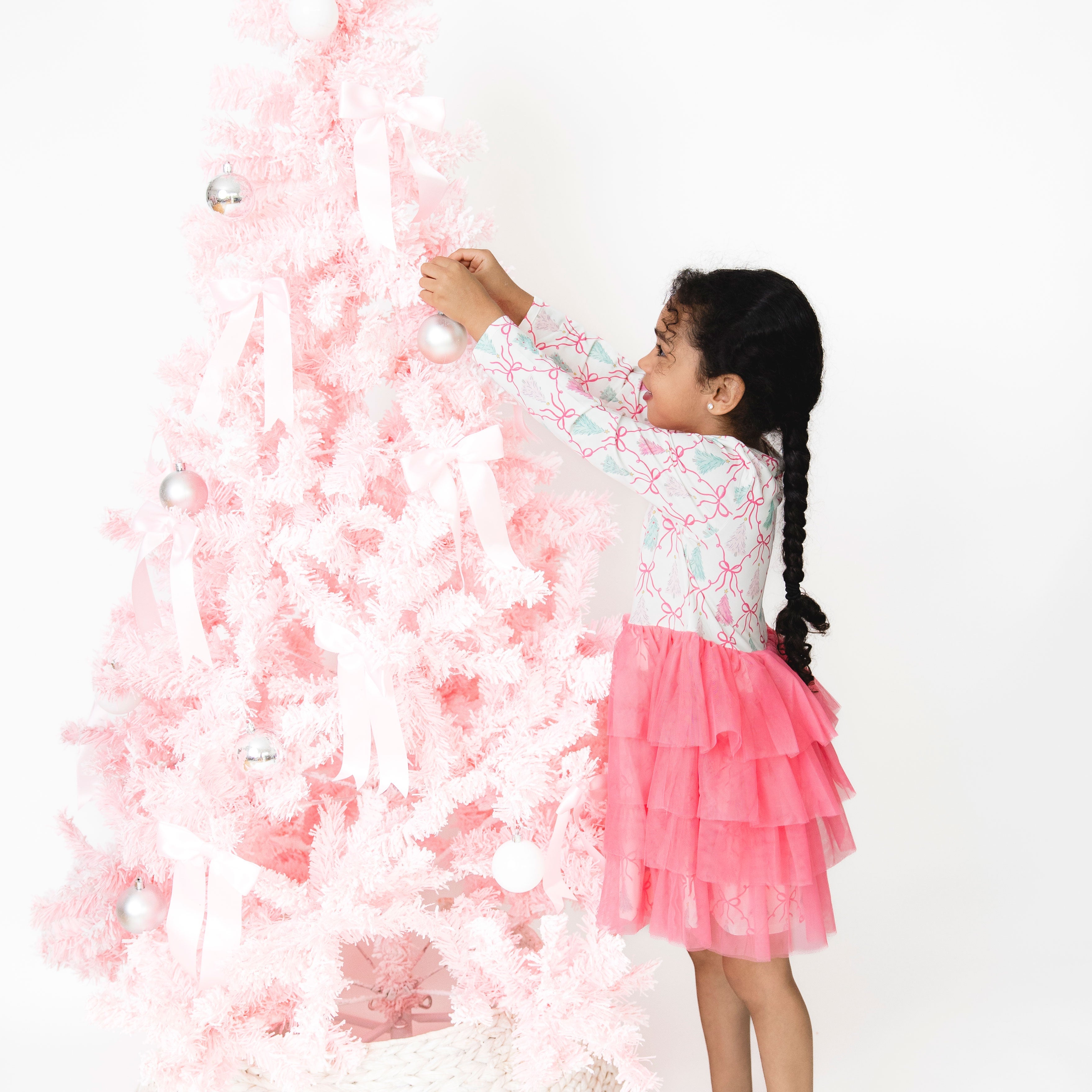 Bow Trellis Tree - Twirly Long Sleeve Tutu Dress And Cartwheel Short