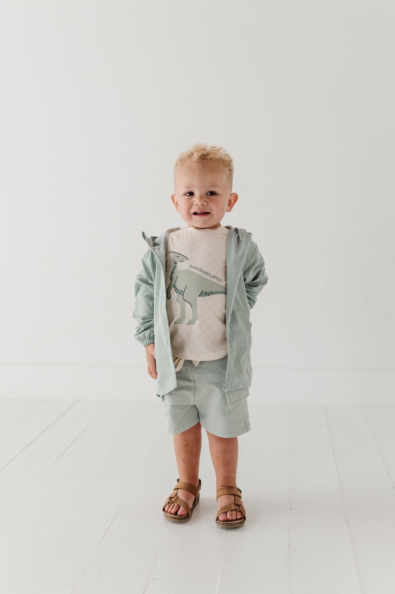 Light-weight Windbreaker In Aqua Grey