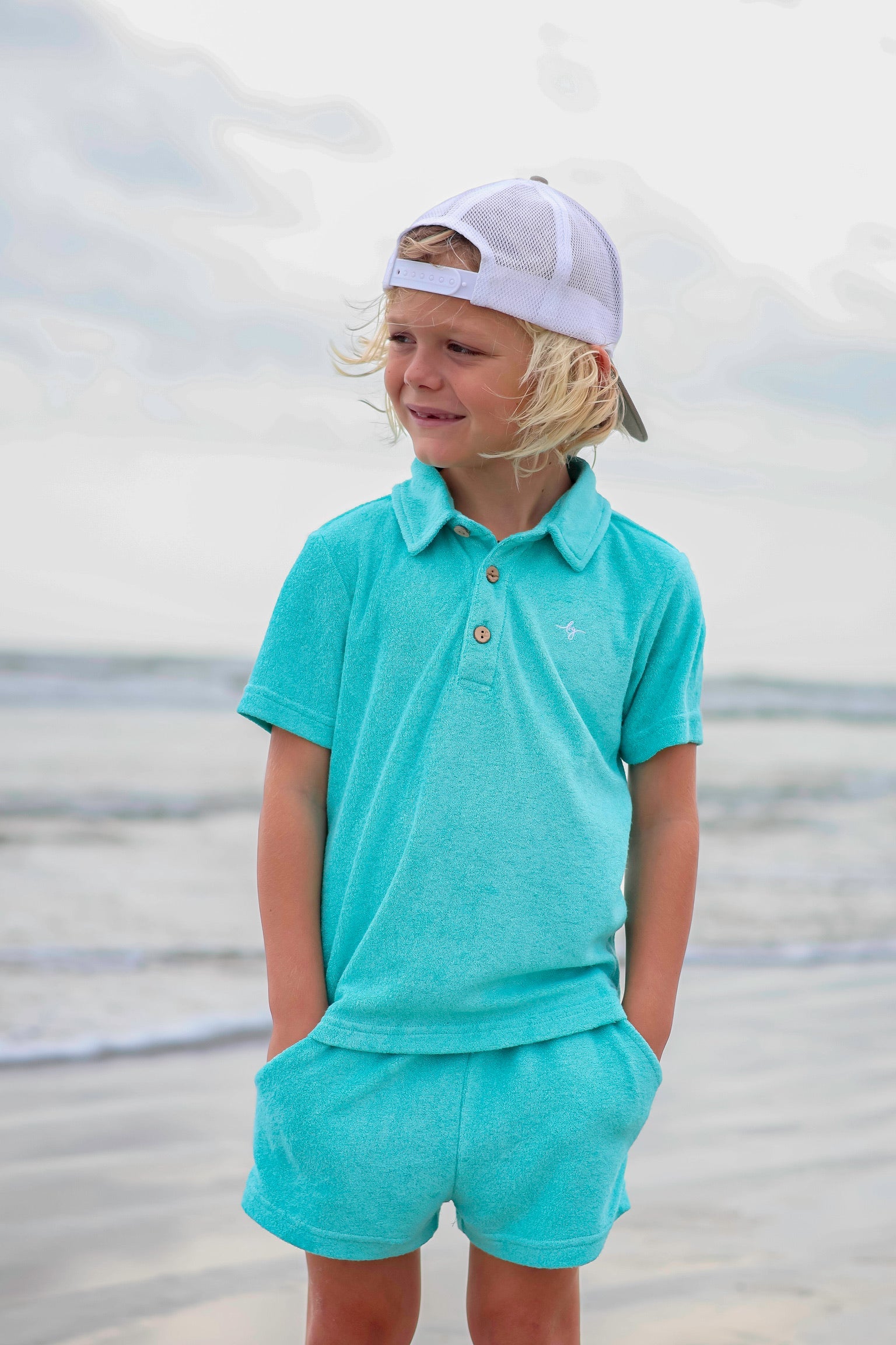 Lanier Bamboo Terry Set - Teal