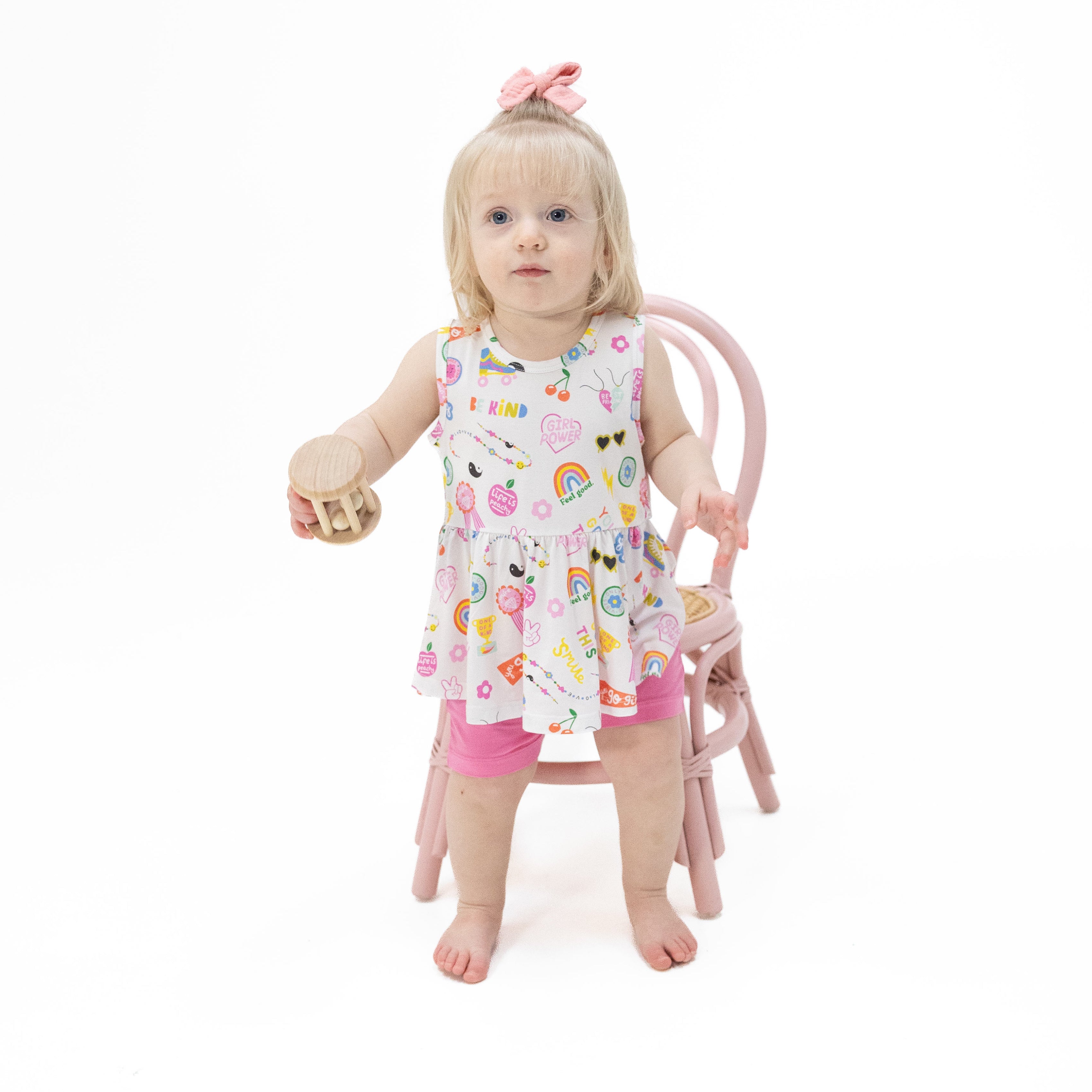 Girl Power - Peplum Tank Top And Bike Short