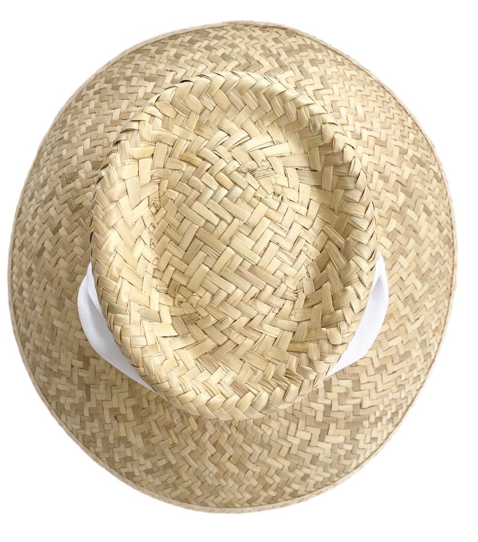 Amaryllis Sun Hat - White Wide & Short Grosgrain Ribbon