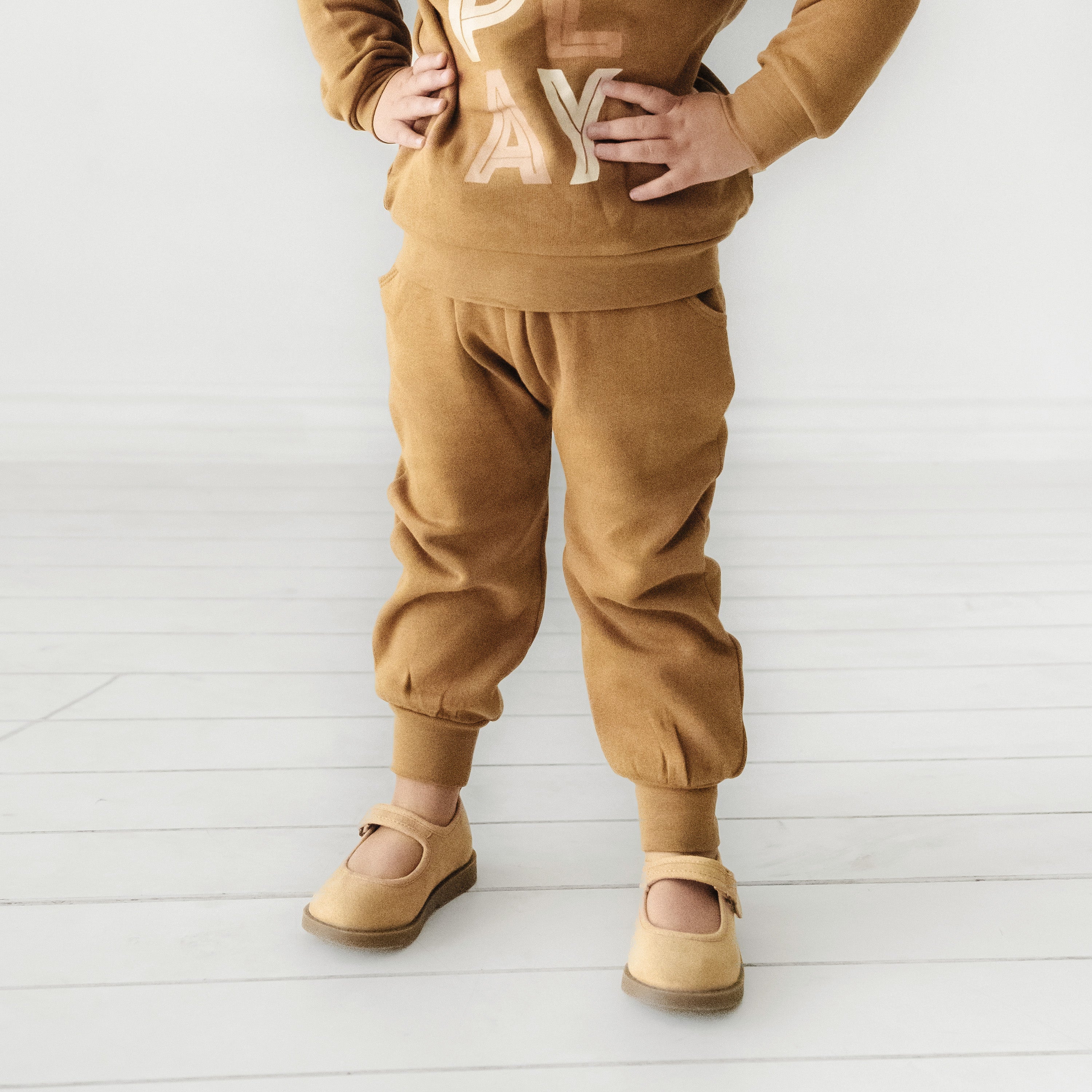 Organic Jogger Pants - Tan