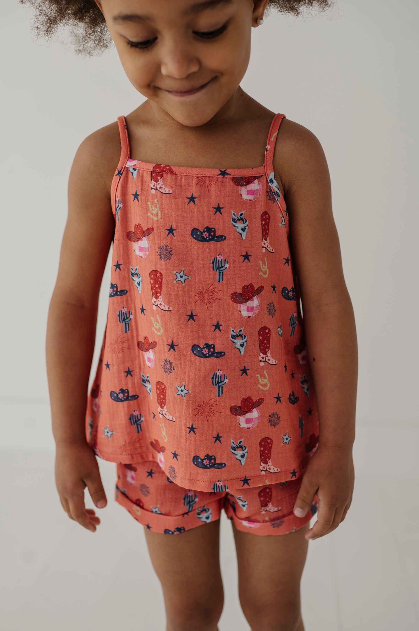 Girl's Gauze Tank & Short Set