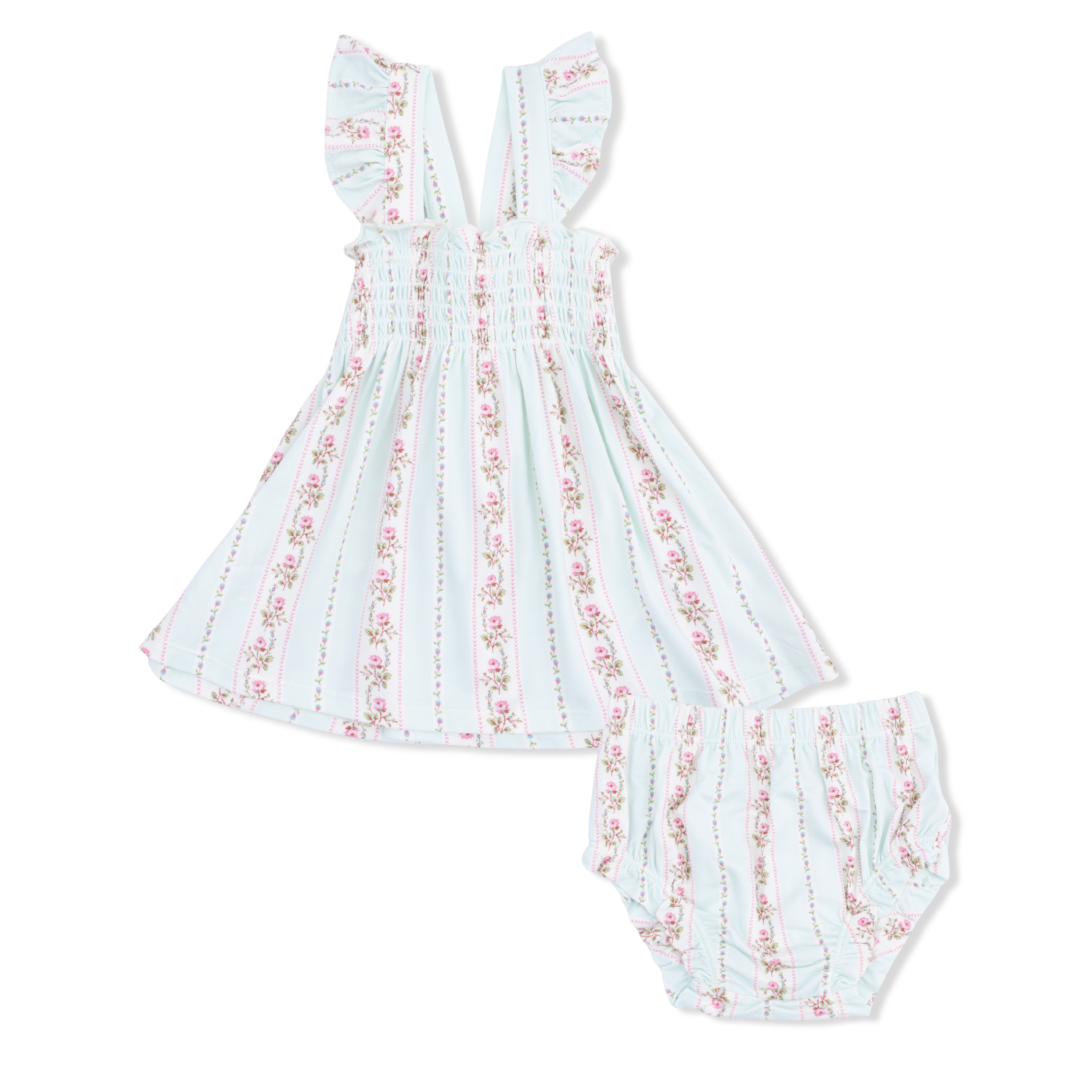Antoinette Stripe - Smocked Top With Bloomer