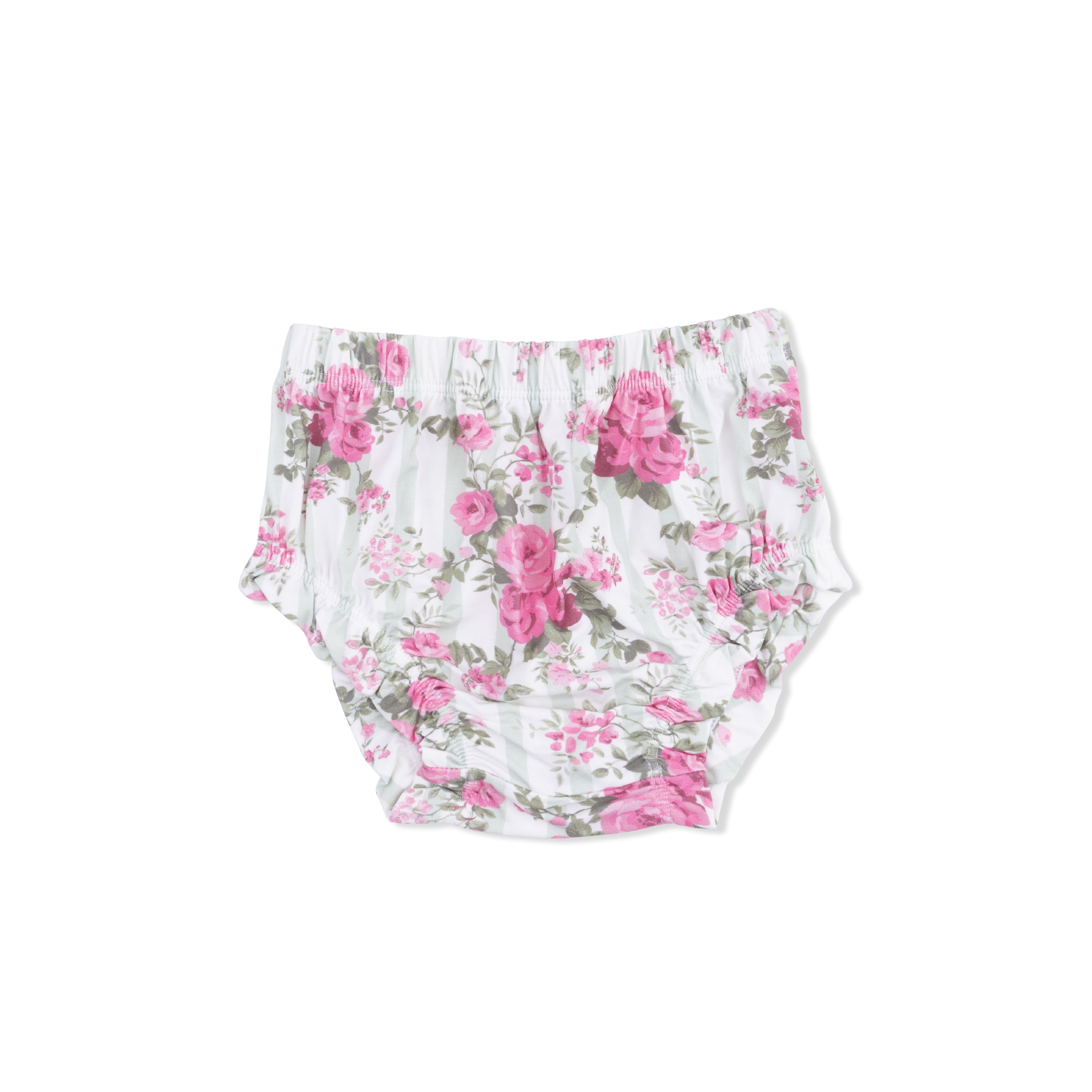 Cabbage Rose Stripe - Smocked Top With Bloomer